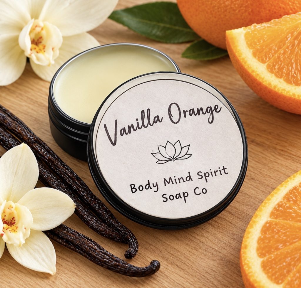 Organic Vanilla Orange Beeswax Lip Balm